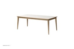 T3 Udtr�ksbord, Wei�es Laminat, Eiche natur ge�lt | Andersen Furniture