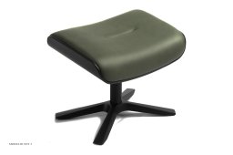 Timeout Large fodskammel, Eg sortbejdset, Quattro x-fod sort aluminium, L�der | Bolzano Sea grass 21 | Conform