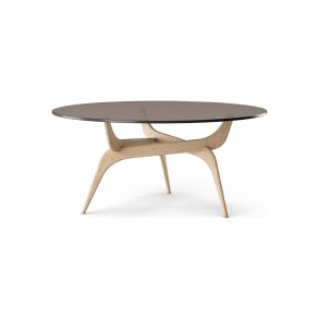 Triiio sofabord, Eiche ge�lt, Bronzeglas-Tischplatte | Brdr. Kr�ger