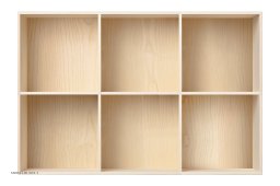 ATBO 105 reol 70 x 104,4 med lodrette mellemsider, 34,5 cm, Ask mat lak