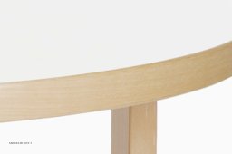 Aalto Table half-round Tisch, Wei�es HPL | Artek