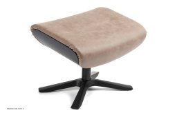 Afterwork fodskammel, Eg sortbejdset, Quattro x-fod sort aluminium, L�der | Grizzly Salvia 64 | Conform