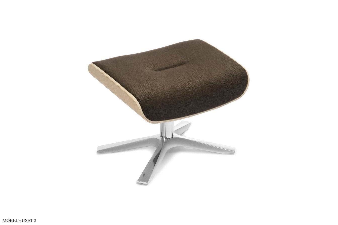 Air fodskammel, Eg ubehandlet, Quattro x-fod aluminium, Stof | Evita Concrete 41 | Conform