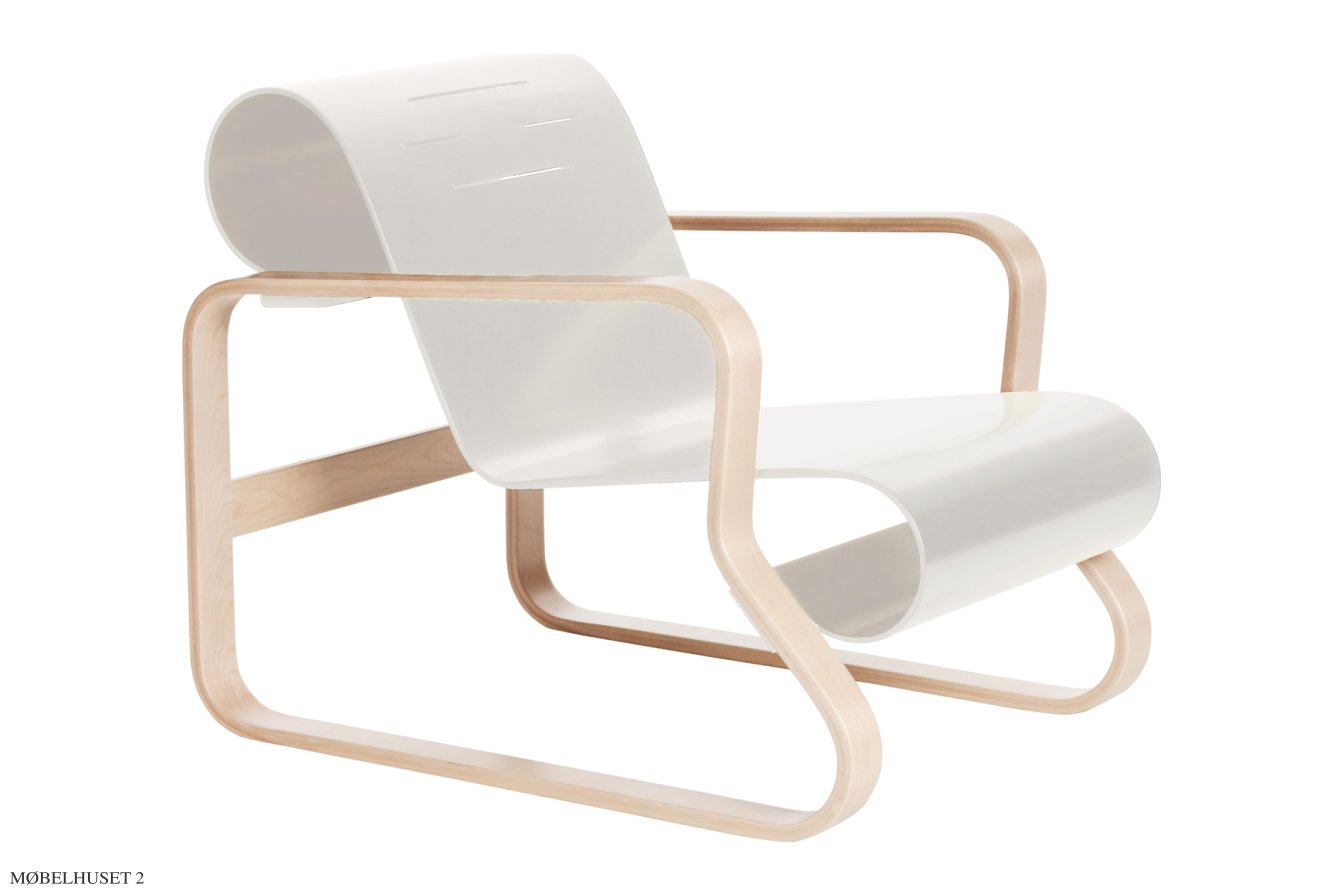 Armchair 41 \"Paimio\" Sessel, Birke/wei� lackiert Schale | Artek