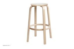 Bar Stool 64 | Farbe, Birke/wei�es HPL, �54,5 x H75 cm | Artek