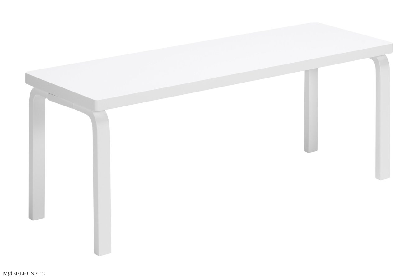 Bench 153A | Solid top, Hvidlakeret birk | Artek