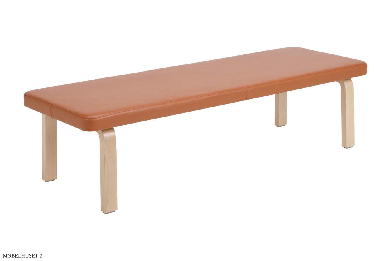 Bench 167 Bank, Birke lackiert/Leder Prestige | Artek