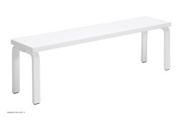 Bench 168B b�nk, Hvidlakeret birk | Artek