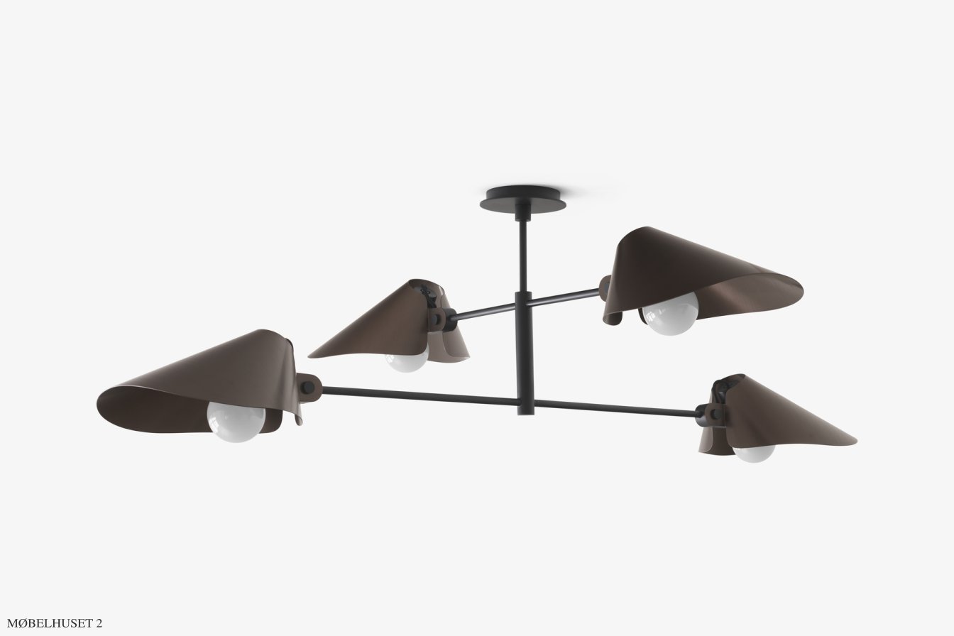 Bonnet SC91-SC93 lysekrone, SC91 - h�jde 40 cm, Black & Bronzed | &Tradition