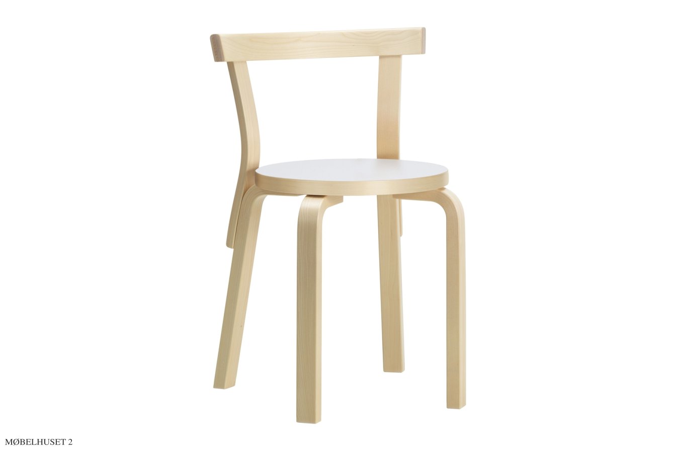 Chair 68 Esszimmerstuhl, Birke/wei�es HPL | Artek
