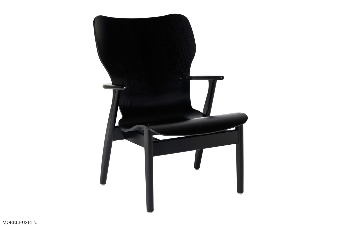 Domus Lounge Chair Sessel, Schwarz lackiert Birke | Artek