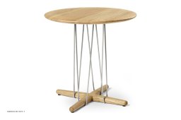 E021 Embrace Couchtisch, �48 cm, Eiche ge�lt, Edelstahl | Carl Hansen & S�n