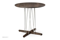 E021 Embrace sofabord, �48 cm, valn�d, rustfrit st�l | Carl Hansen & S�n