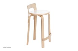 High Chair K65 barstol, Birk/hvid laminat | Artek