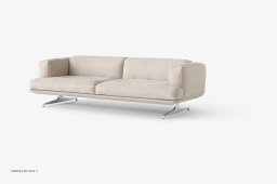 Inland AV23 Sofa, Poliertes Aluminium, Clay 011 | &Tradition
