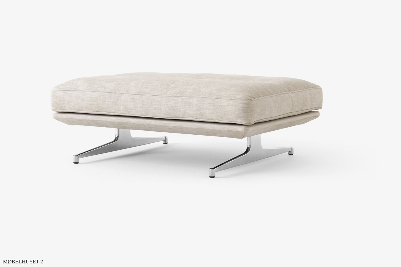 Inland AV32 Bank, Poliertes Aluminium, Clay 011 | &Tradition