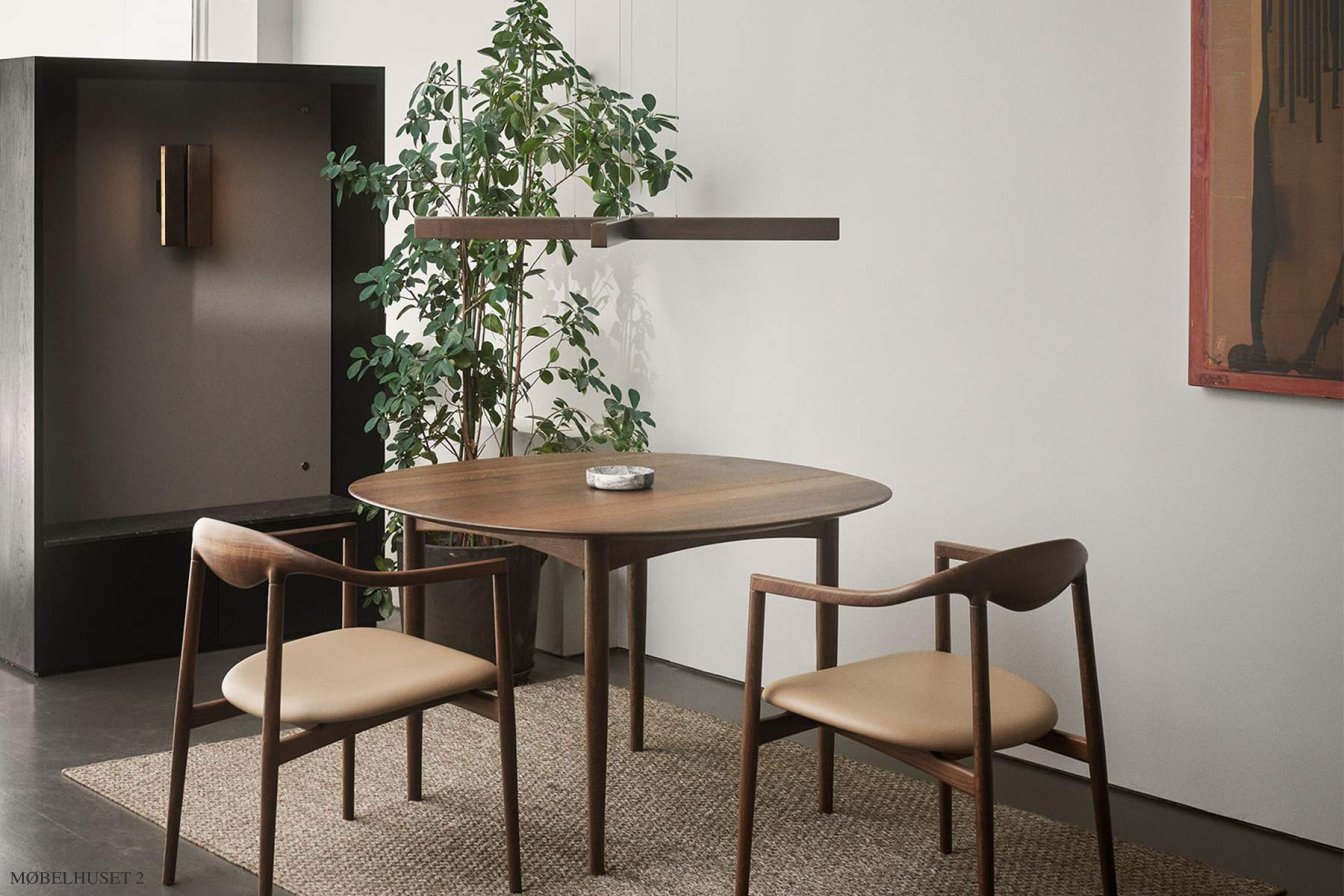 JARI Spisebordsstol, R�uchereiche ge�lt, Leder | Almond | Brdr. Kr�ger