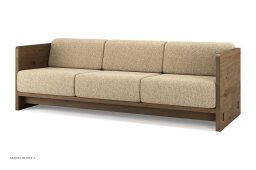 KARM Sofa, 3-Sitzer, R�uchereiche ge�lt, Stoff | Cream (Kvadrat Moss) | Brdr. Kr�ger