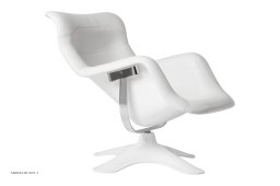 Karuselli Lounge Chair Sessel, Wei� Schale/wei� Prestige Leder | Artek
