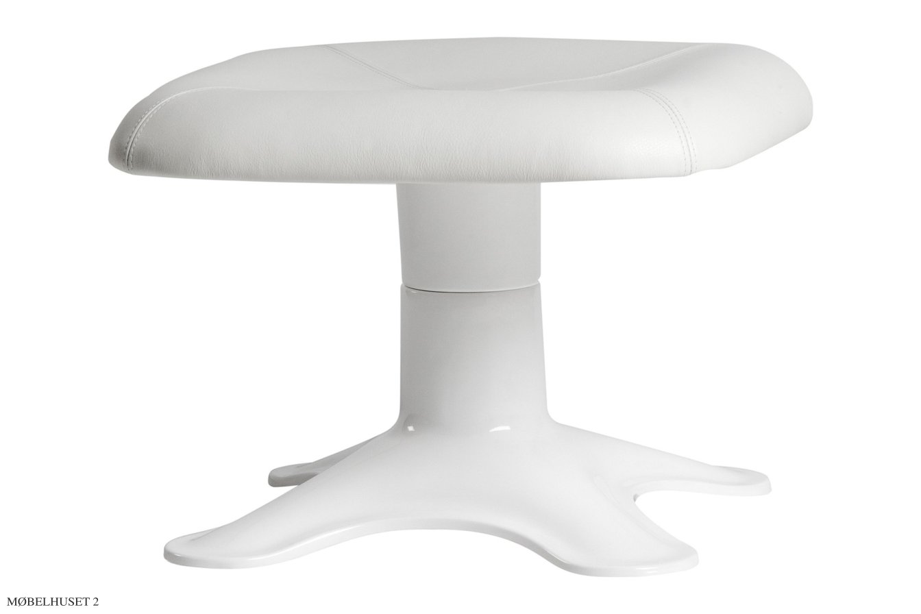 Karuselli Ottoman Hocker, Wei�/wei� Prestige Leder | Artek
