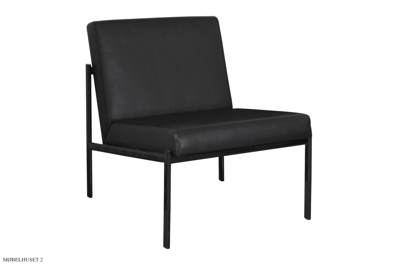 Kiki Lounge Chair Sessel, Schwarz Prestige Leder | Artek