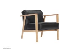 LC1 Loungestol, Eiche wei� pigmentiert matt lackiert, Leder schwarz | Andersen Furniture