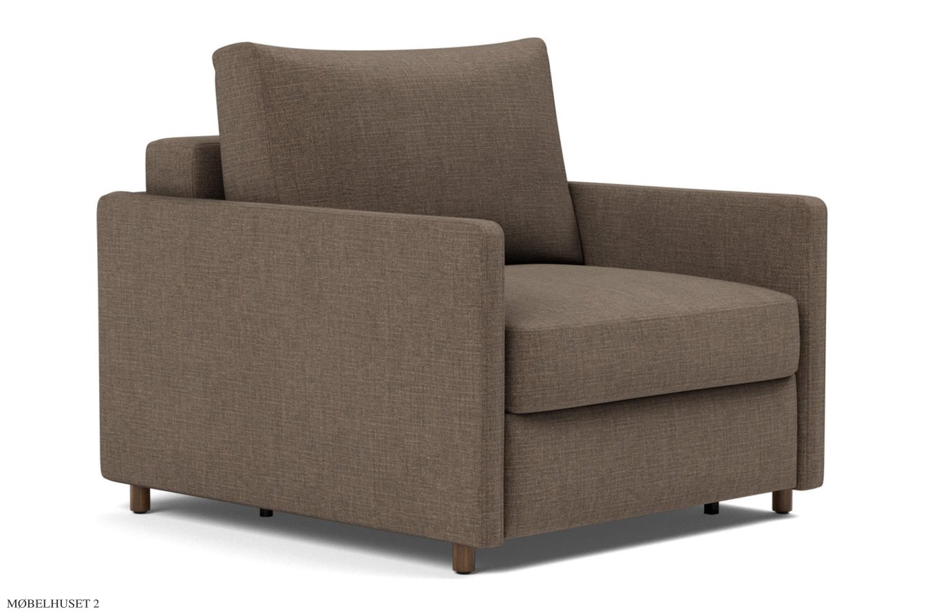 Neah Slim Schlafsofa, Sessel (80 cm), Esina Cedar Brown 411 | Innovation Living