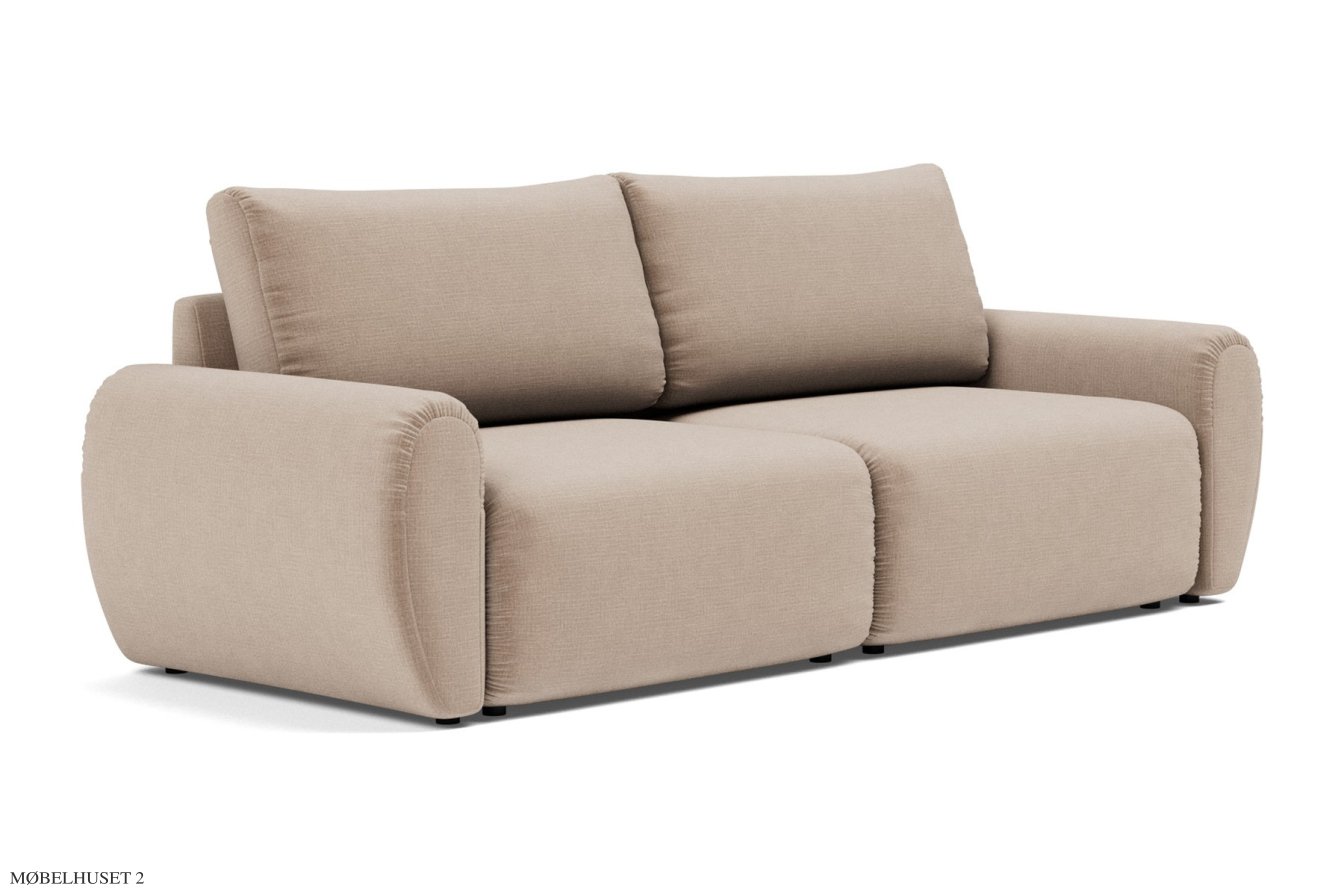 Norum Schlafsofa, Curve-Armlehnen, Esina Mocha 417 | Innovation Living
