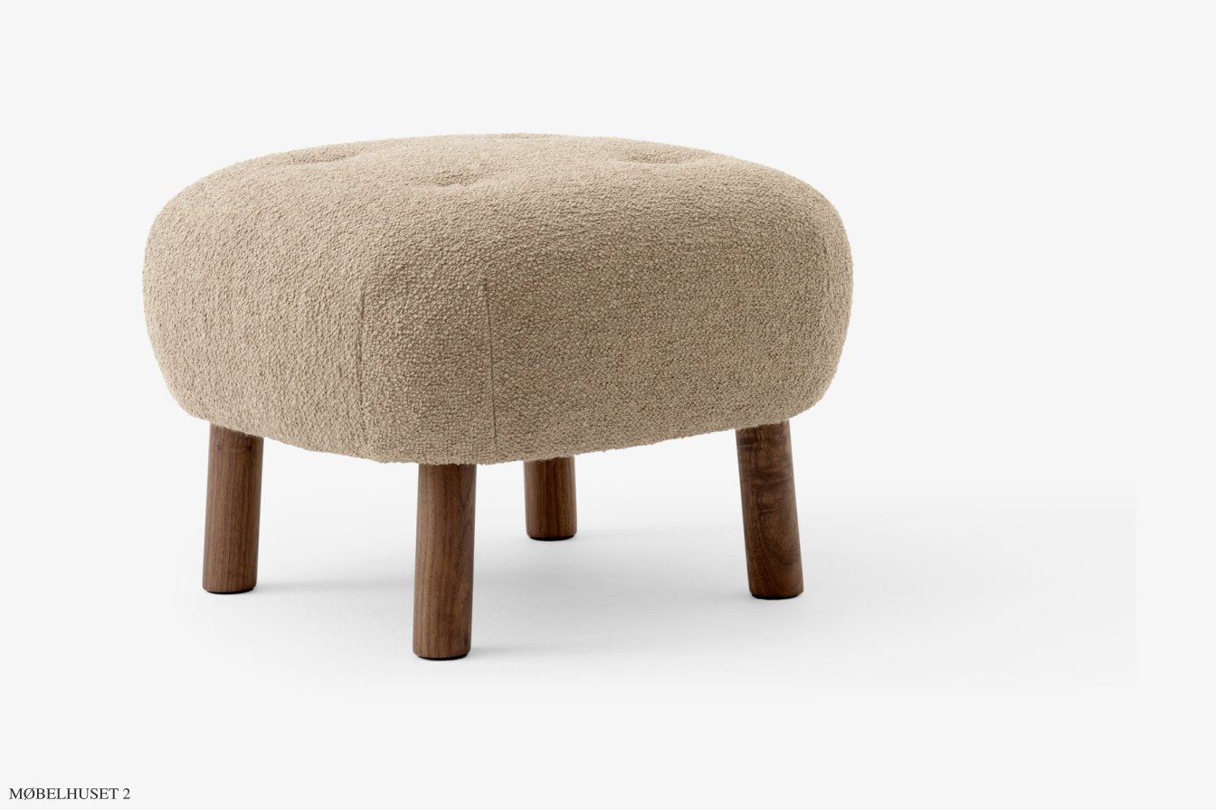 Pouf ATD1 Bank f�r Little Petra, Walnuss, Barnum 004 | &Tradition
