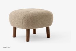 Pouf ATD1 Bank f�r Little Petra, Walnuss, Barnum 004 | &Tradition
