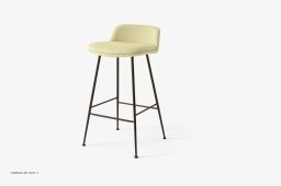Rely HW84 Thekenhocker gepolstert mit Sitzkissen, Bronziert, Fuse 0421 | &Tradition