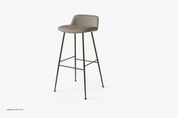 Rely HW88 Thekenhocker gepolstert, Bronziert, Fuse 0351 | &Tradition