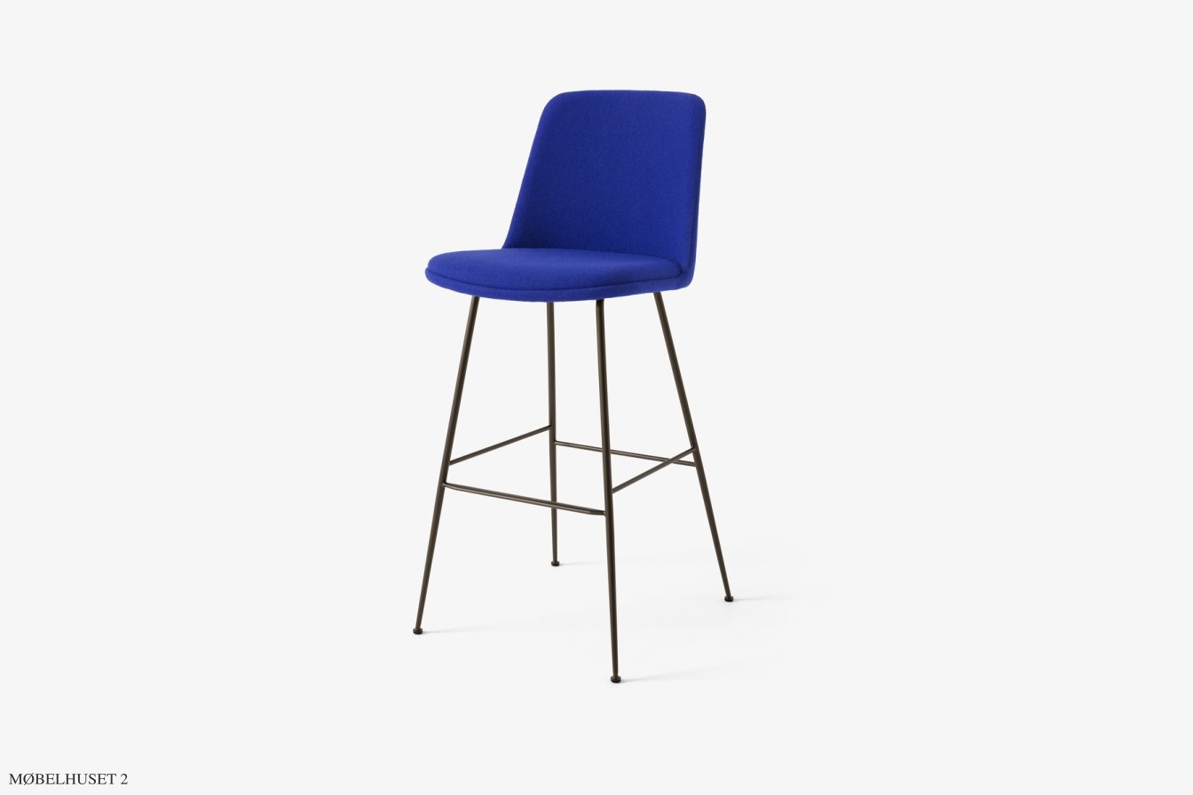 Rely HW99 Thekenhocker gepolstert mit Sitzkissen, Bronziert, Hallingdal 773 | &Tradition
