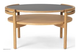 RF1905 Sideways Couchtisch, Eiche ge�lt, Furnier/schwarzes Laminat (wendbar) | Carl Hansen & S�n