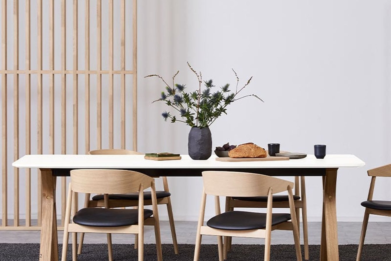 Space Udtr�ksbord, Wei�es Laminat, Eiche wei� pigmentiert matt lackiert | Andersen Furniture