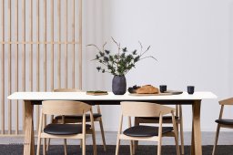 Space Udtr�ksbord, Wei�es Laminat, Eiche wei� pigmentiert matt lackiert | Andersen Furniture