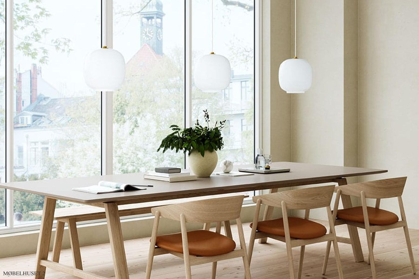 T1 Bord, 295 x 120 cm, Fenix Beige Arizona, Eiche wei� pigmentiert matt lackiert | Andersen Furniture