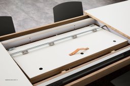 T3 Udtr�ksbord, Wei�es Laminat, Eiche geseift | Andersen Furniture