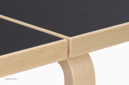 Aalto Table foldable DL81C Klapptisch, Schwarzes Linoleum | Artek