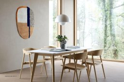 AD1 Bord, 180 x 80 cm, Wei�es Laminat, Eiche wei� pigmentiert matt lackiert | Andersen Furniture