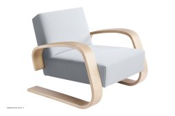 Armchair 400 \"Tank\" Sessel, Birke | Stoff Tonus | Artek