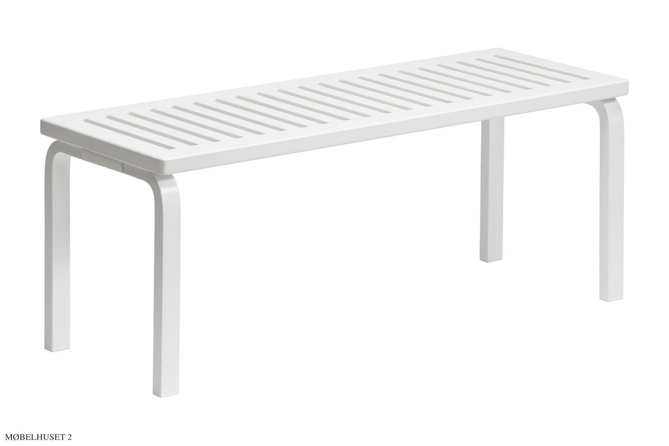 Bench 153A | Lamel top, Hvidlakeret birk | Artek