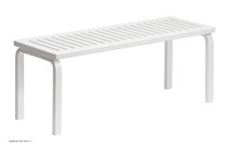 Bench 153A | Lamel top, Hvidlakeret birk | Artek