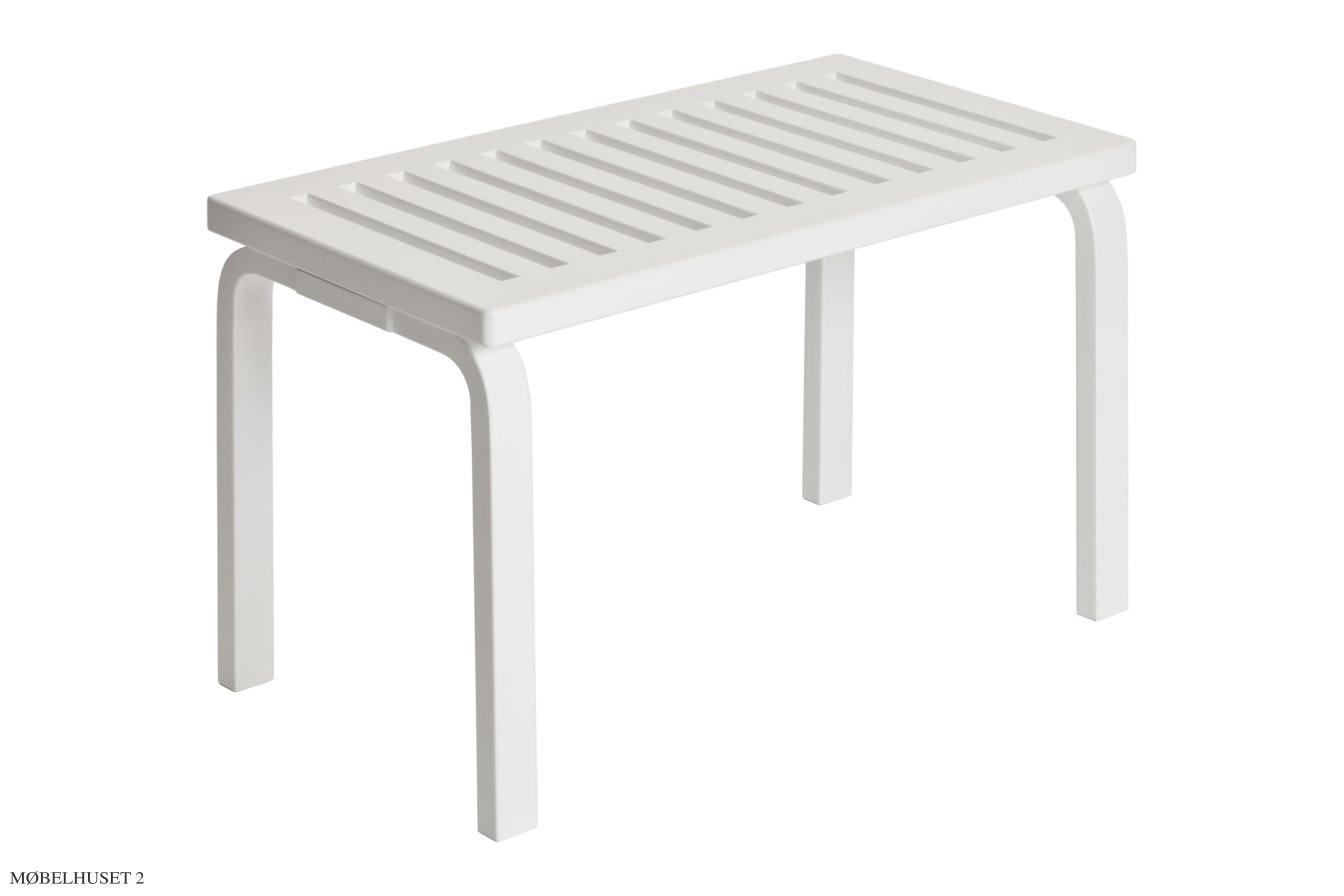 Bench 153B | Lamel top, Hvidlakeret birk | Artek