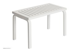 Bench 153B | Lamel top, Hvidlakeret birk | Artek