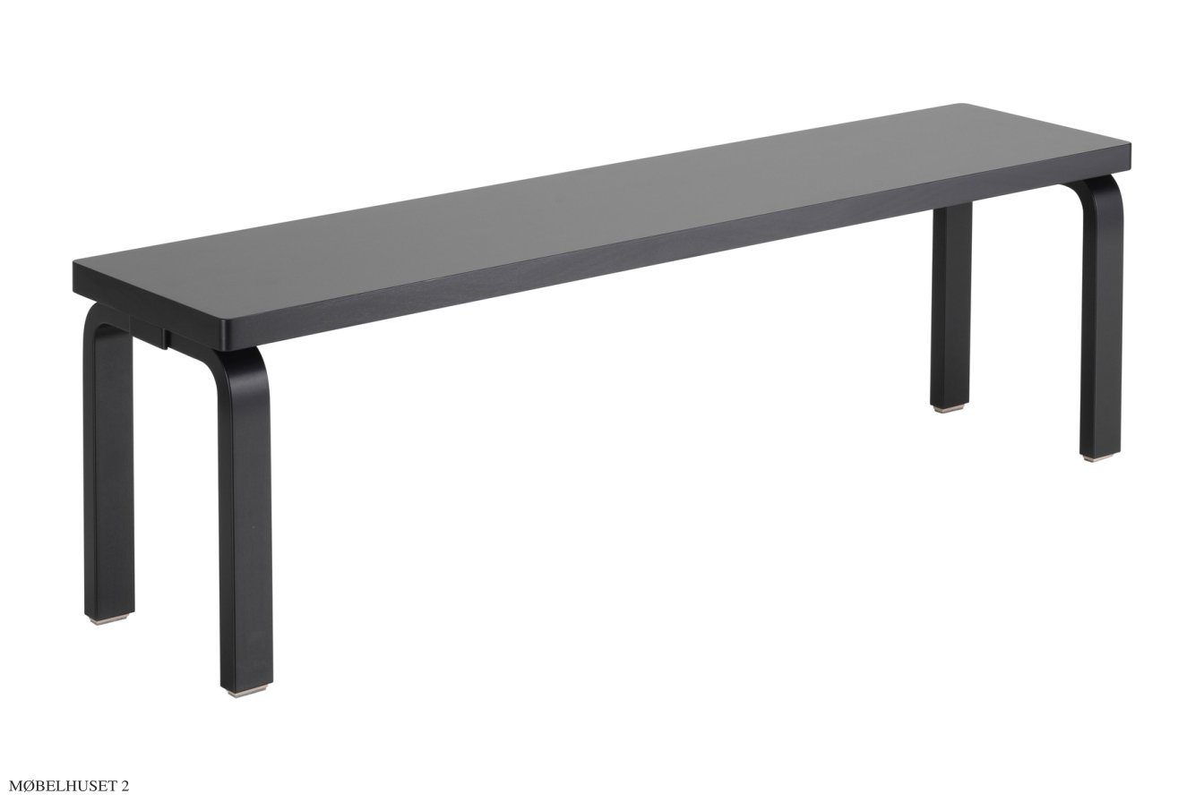 Bench 168B b�nk, Sortlakeret birk | Artek