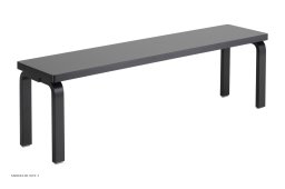 Bench 168B b�nk, Sortlakeret birk | Artek