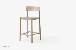 Betty TK12 & TK13 Thekenstuhl, TK12 - geflochtener Sitz, Eiche lackiert, Naturleinen | &Tradition