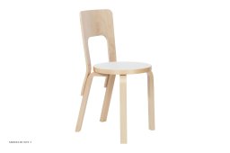 Chair 66 spisebordsstol, Birk/hvid laminat | Artek