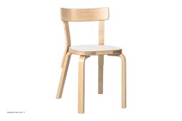 Chair 69 spisebordsstol, Birk/hvid laminat | Artek